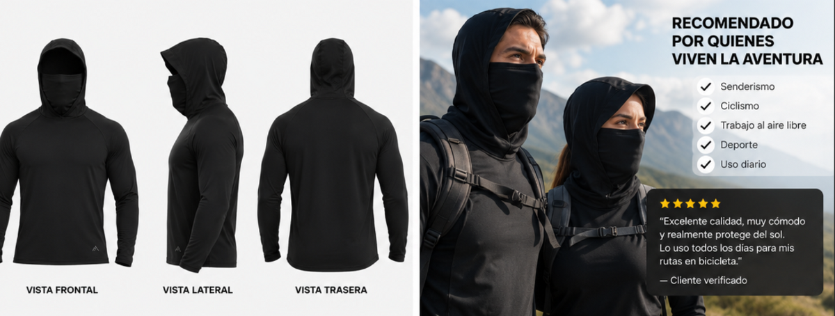 Buzo Unisex con Capucha y Tapabocas Integrado – Cobertura Total